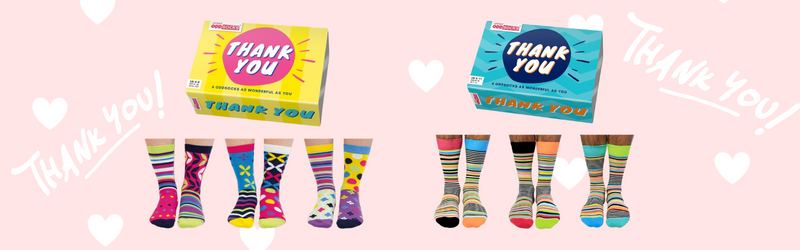 United Oddsocks Thank You Gift Socks - Mens and Womens